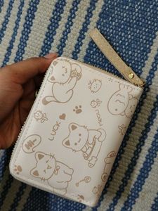 Cute Cat Print Wallet with Wrist Strap