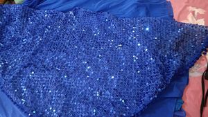 Gown With Poncho Blue
