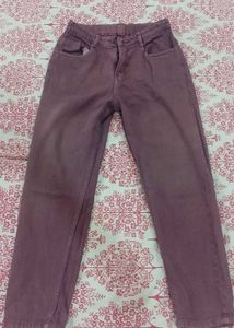 Women's Relaxed Fit Purple Jeans