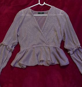 Elegant Lavender Wrap Top ( RESELL)