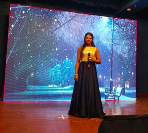 Elegant Gold &amp; Black Evening Gown