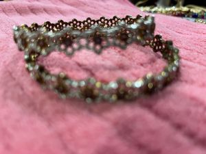 Ethnic Bangles &amp; oxidised Necklace Set