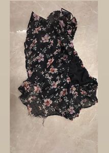 flowy mesh top with lining