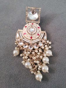 Elegant Pearl Drop Chandbali Earrings