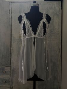 Sheer White Babydoll Lingerie