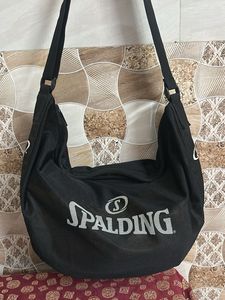 Spalding Black Messenger Bag