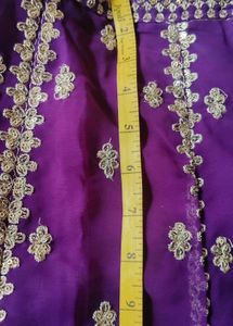 Stunning Purple Embroidered Lehenga Choli Set