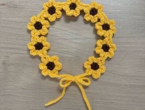 Sunflower Crochet Hair Accessory