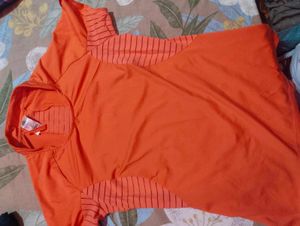 Decathlon Quechua Women’s Orange Sports Top | Size