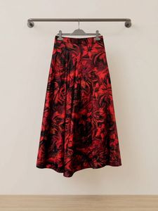 Elegant Black &amp; Red Embellished Long Top and Lahen