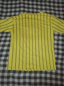 Yellow Striped "I Love HS" T-Shirt