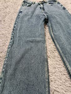 Vintage Wash Wide Leg Jeans