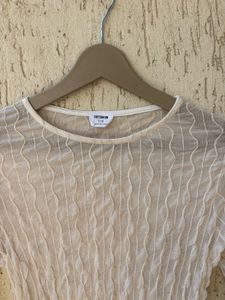 Sheer Crinkle Long Sleeve Top