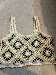 Crocheted Boho Crop Top