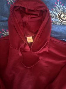 savana Maroon Cropped Hoodie