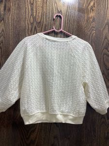 White Textured Top