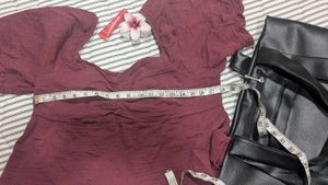 beautiful maroon top