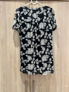Elegant Black &amp; White Floral Top