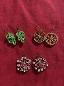 Handmade quilling earrings