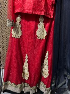 Stunning Red Embroidered Lehenga Choli With Duppta