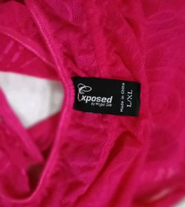 Hot Pink Lace Camisole &amp; Panty Set