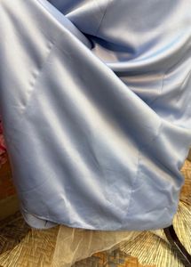 Elegant Strapless Blue Maxi cinderella  Dress