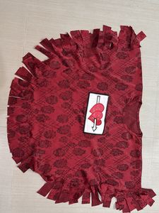 Red Heart Print Top