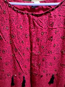 Red Kaftan Kurti