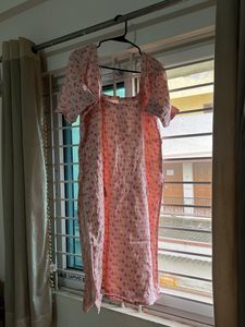 Pretty Pink Floral Kurta