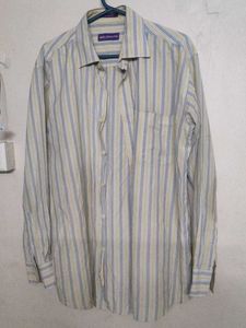 Men's Striped Button-Up Shirt