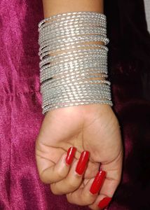 Stack of Silver Bangles