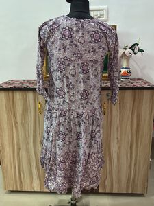 Boho Floral Print Tiered Kurta