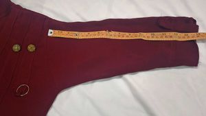 Stylish Magenta Kurti with Unique Button Detail