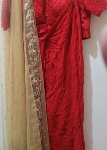 Stunning Red Sequined Lehenga Choli
