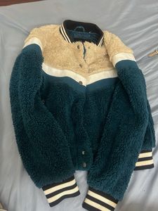 Cozy Color Block Bomber Jacket