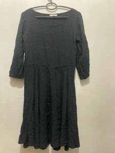 Korean Polka Dot Midi Dress