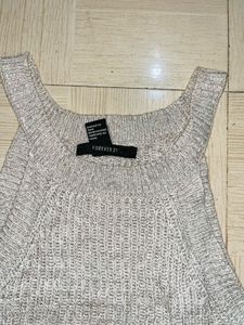 Gray Ribbed Halter Neck Crop Top