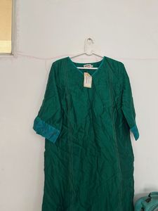 Elegant Green Cotton Kurta