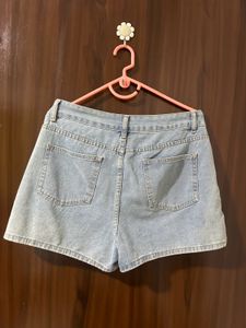 Cute Embroidered Denim Mini Skirt