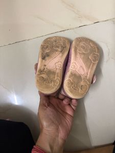 Sparkly Pink Ballet Flats with Bow Detail
