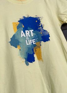Livesmart Yellow Art is Life Graphic Tshirt