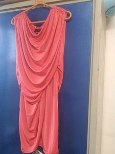 Beautiful Peach Colour Midi Dresses Medium Size.