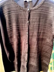 Elegant Black Cardigan Sweater