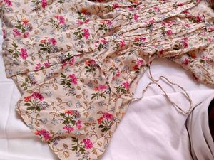 Button-Down Floral Cotton Mini Dress