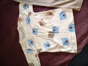 New kids Cute Bear Print T-Shirt and pant