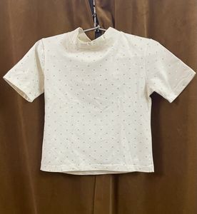 Sale‼️Elegant Fitted High Neck Crop Top