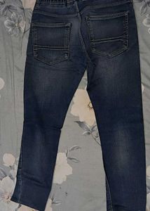 trendy blue denim jeans slim fit size 30
