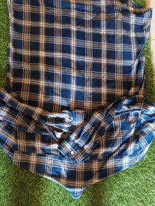 Men's Blue Plaid Flannel Shirt