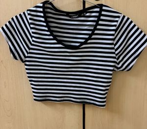 Striped Cropped Top