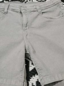 Light Grey Denim Shorts